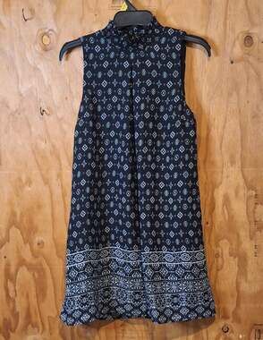 Speechless Dress Women's Size Medium Black Retro Bandana Patten 60s Summer Party
